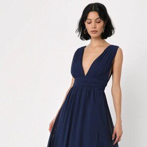 New Lulus Heavenly Hues Blue Maxi Dress